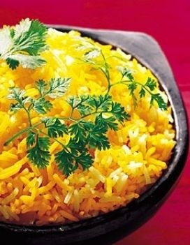 Yellow, Food, Rice, Recipe, Dish, Jasmine rice, Garnish, Staple food, Basmati, Saffron rice, 
