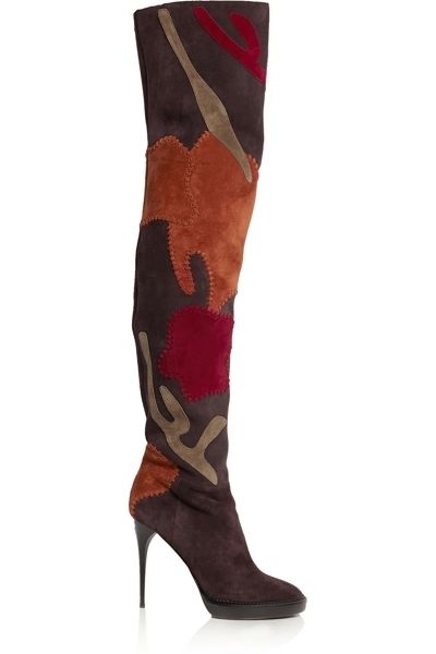 Brown, Boot, Costume accessory, Maroon, Tan, High heels, Beige, Knee-high boot, Leather, Riding boot, 