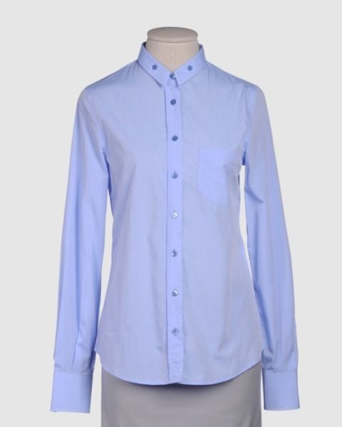 Clothing, Blue, Product, Collar, Dress shirt, Sleeve, Textile, Outerwear, White, Coat, 
