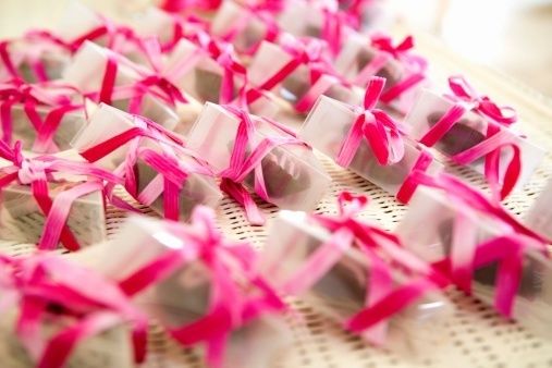 Pink, Magenta, Ribbon, Craft, Hair accessory, Paper, Party favor, Confectionery, Wedding favors, 