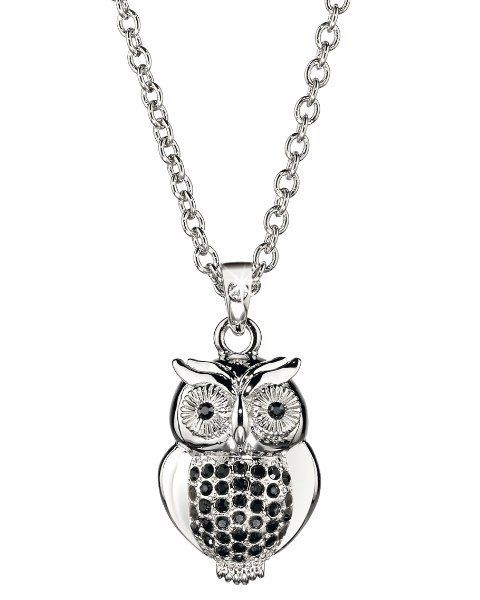 Chain, White, Fashion accessory, Pattern, Jewellery, Style, Necklace, Black, Owl, Black-and-white, 