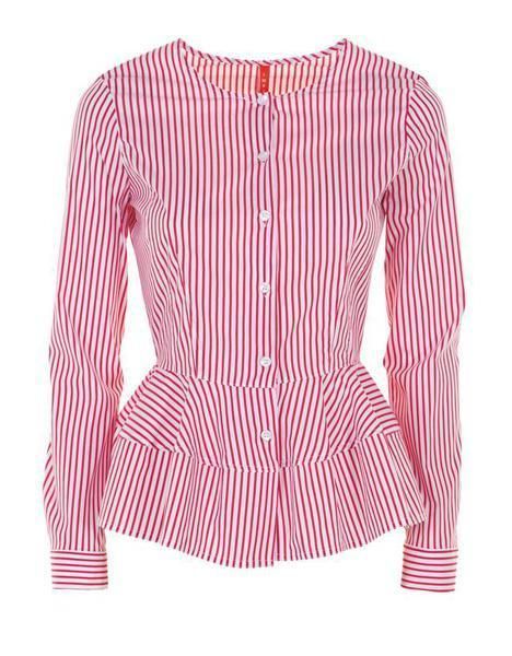 Product, Collar, Sleeve, Dress shirt, Pattern, Textile, White, Pink, Line, Orange, 