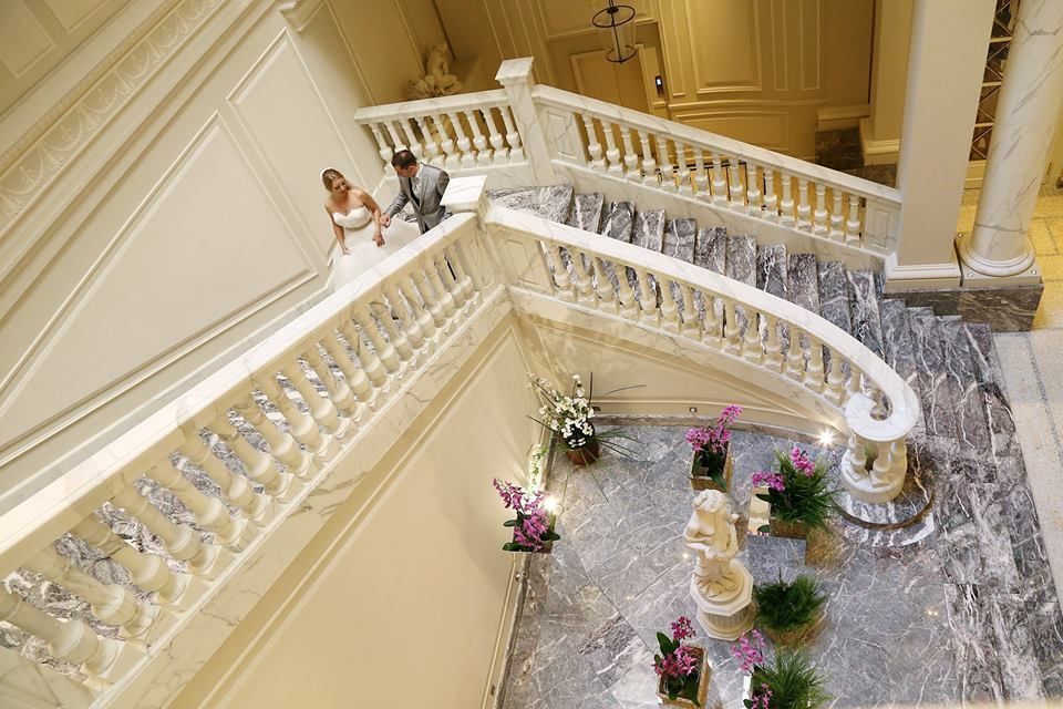 Stairs, Interior design, Molding, Lavender, Baluster, Handrail, Flower Arranging, Hall, Decoration, Floral design, 