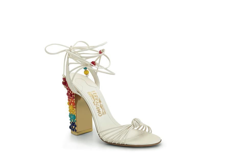 White, Sandal, Beige, Earrings, High heels, Dancing shoe, Bridal shoe, Slingback, Foot, Fashion design, 