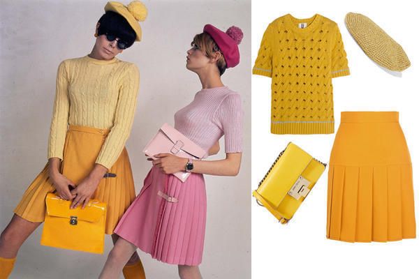 Yellow, Product, Sleeve, Shoulder, Textile, Pattern, Dress, Bag, Fashion accessory, Headgear, 