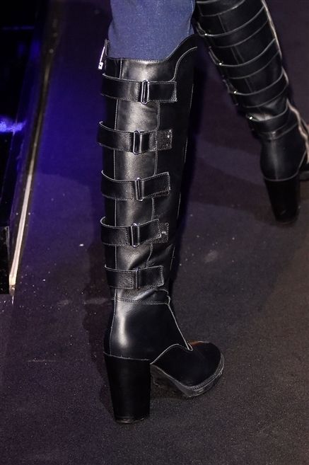 Leather, Boot, Knee-high boot, Costume accessory, Silver, 