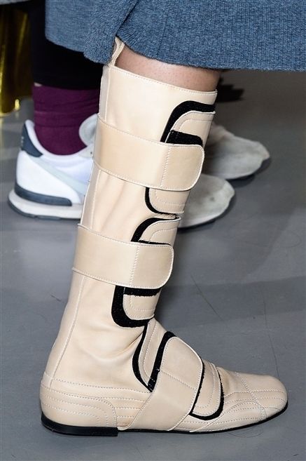 Footwear, White, Boot, Fashion, Costume accessory, Beige, Sock, Fashion design, Knee-high boot, Natural material, 