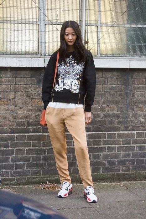Clothing, Sleeve, Shoe, Outerwear, Style, Street fashion, T-shirt, Cool, Sneakers, Maroon, 
