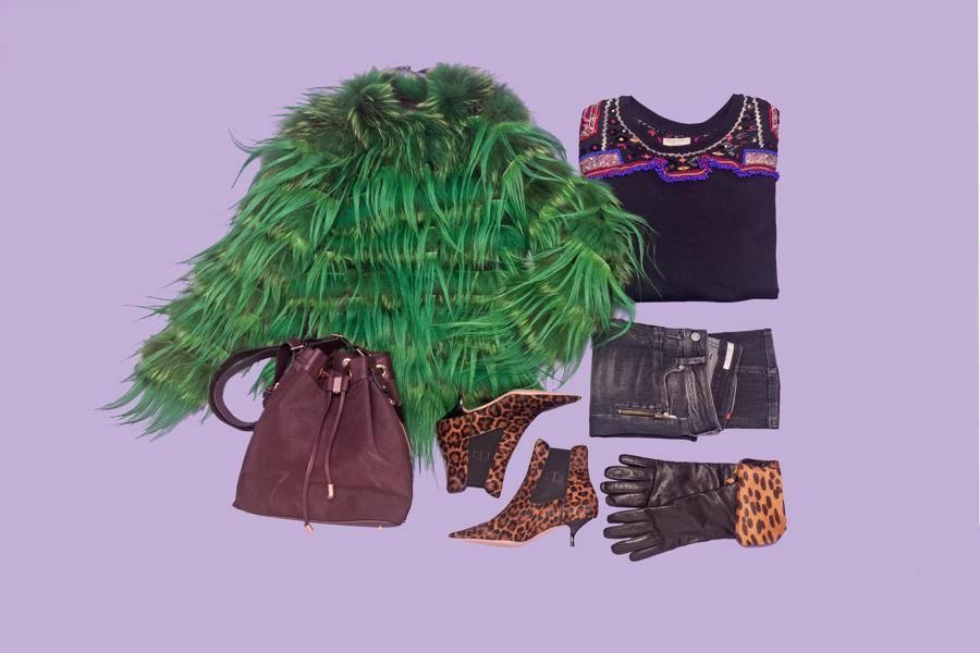 Purple, Costume accessory, Violet, Lavender, Fur, Natural material, Conifer, Pine family, Pine, 