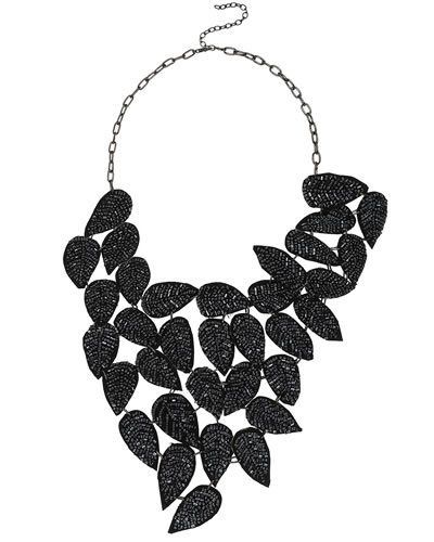 Jewellery, Leaf, Earrings, Style, Fashion accessory, Pattern, Black, Natural material, Black-and-white, Body jewelry, 