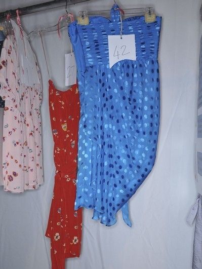 Blue, Textile, Pattern, Electric blue, Azure, Cobalt blue, One-piece garment, Aqua, Clothes hanger, Day dress, 