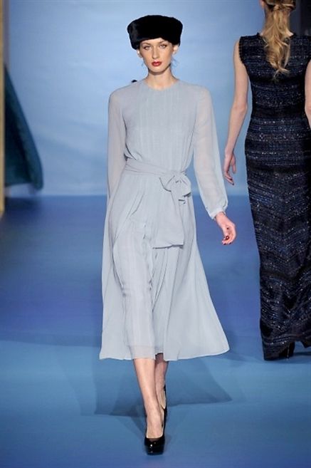 Clothing, Blue, Dress, Sleeve, Shoulder, Joint, Formal wear, Style, One-piece garment, Fashion show, 