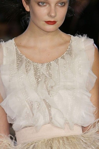 Lip, Style, Eyelash, Fashion, Eye liner, Embellishment, Eye shadow, Lace, Day dress, Fashion model, 