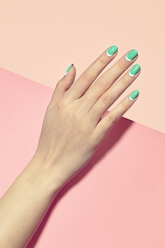 Finger, Skin, Nail, Pink, Colorfulness, Nail care, Manicure, Teal, Beige, Nail polish, 