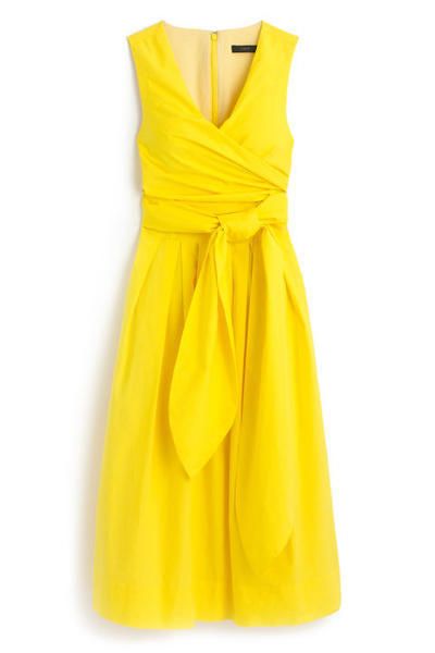 Yellow, Dress, Textile, One-piece garment, Formal wear, Day dress, Pattern, Fashion, Orange, Electric blue, 