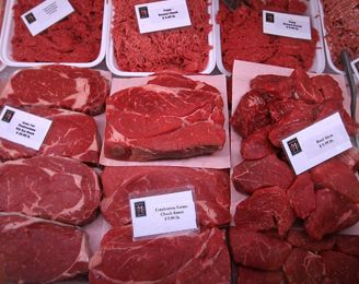 Beef, Food, Red meat, Pink, Animal product, Ingredient, Meat, Animal fat, Pork, Maroon, 