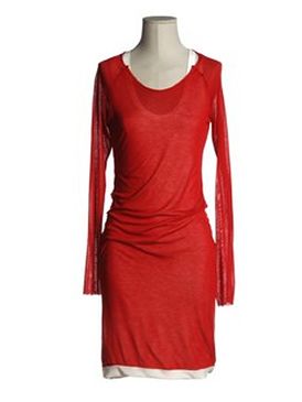 Brown, Sleeve, Shoulder, Textile, Red, Dress, Standing, Style, Formal wear, Pattern, 