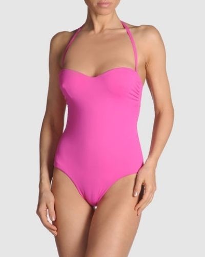 Shoulder, Joint, Magenta, Swimwear, Pink, Chest, One-piece swimsuit, Trunk, Muscle, Thigh, 