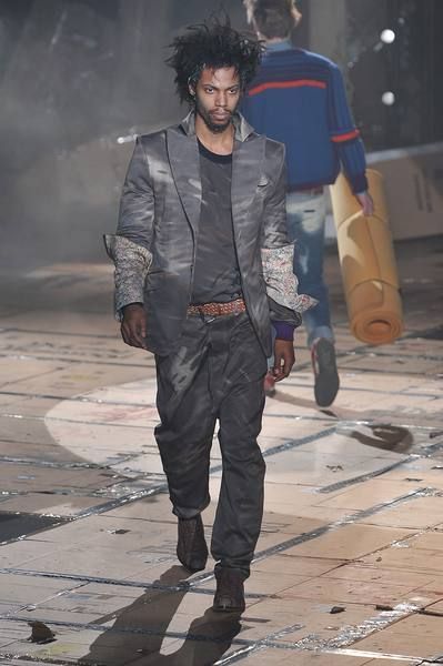 Trousers, Standing, Style, Jacket, Denim, Street fashion, Leather, Pocket, Fashion model, Fictional character, 