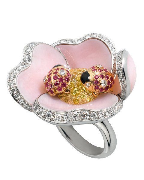 Jewellery, Fashion accessory, Pink, Fashion, Natural material, Body jewelry, Metal, Gemstone, Ring, Pre-engagement ring, 