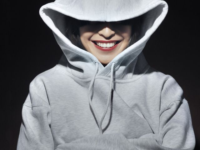 Clothing, Sleeve, Textile, Outerwear, Winter, White, Hoodie, Facial expression, Jacket, Hood, 