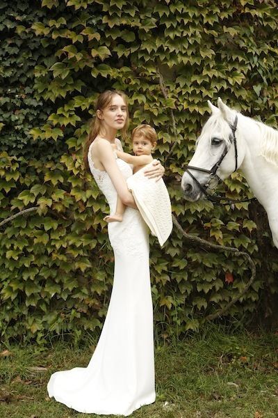 Human, Photograph, Horse, Dress, People in nature, Interaction, Working animal, Bridal clothing, Gown, Bride, 