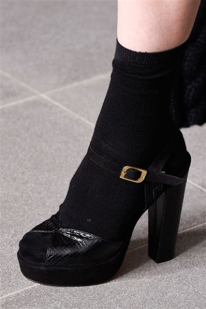 Footwear, Fashion, Black, High heels, Close-up, Sandal, Fashion design, Sock, Leather, Foot, 