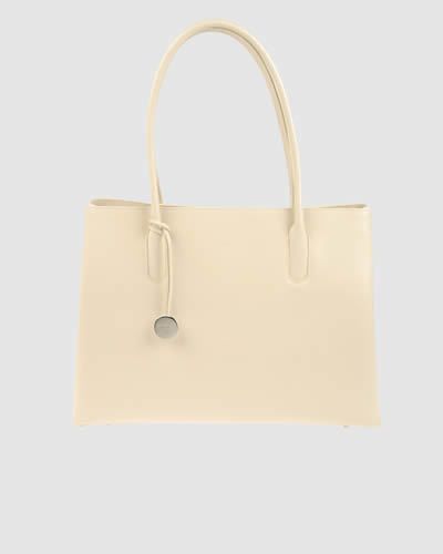 Product, Bag, Style, Fashion accessory, Shoulder bag, Beige, Ivory, Material property, Label, Tote bag, 