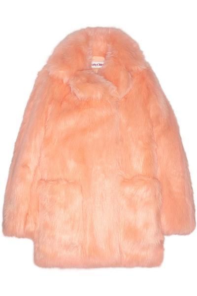 Brown, Textile, Orange, Jacket, Peach, Fur clothing, Fur, Tan, Natural material, Polar fleece, 