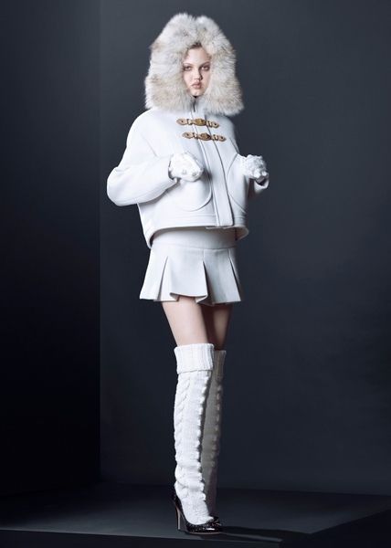 Clothing, Sleeve, Textile, Standing, Style, Fur clothing, Knee, Fashion, Jacket, Natural material, 