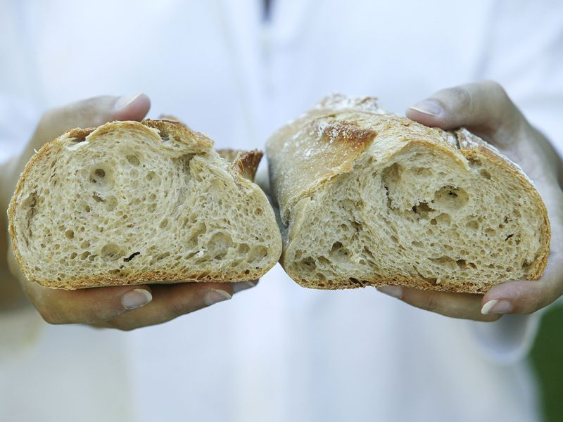 Bread, Food, Ingredient, Baked goods, Gluten, Snack, Loaf, Ciabatta, Whole wheat bread, Biga, 