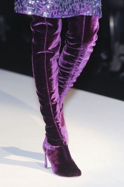 Textile, Purple, Joint, Violet, Magenta, Fashion, Waist, Leather, Knee-high boot, Fashion design, 