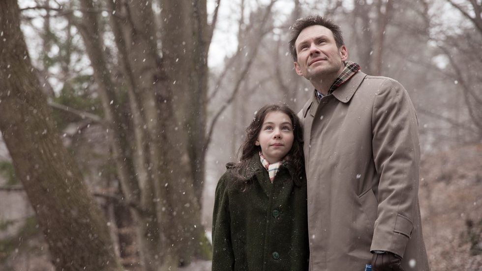 Winter, Sleeve, Collar, People in nature, Jacket, Woodland, Love, Family, Button, Portrait photography, 