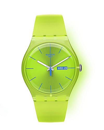 Product, Green, Yellow, Watch, Analog watch, Glass, Watch accessory, Fashion accessory, Amber, Aqua, 