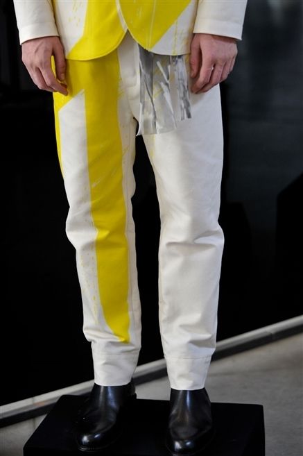 Yellow, Human leg, Suit trousers, Pocket, Cuff, 