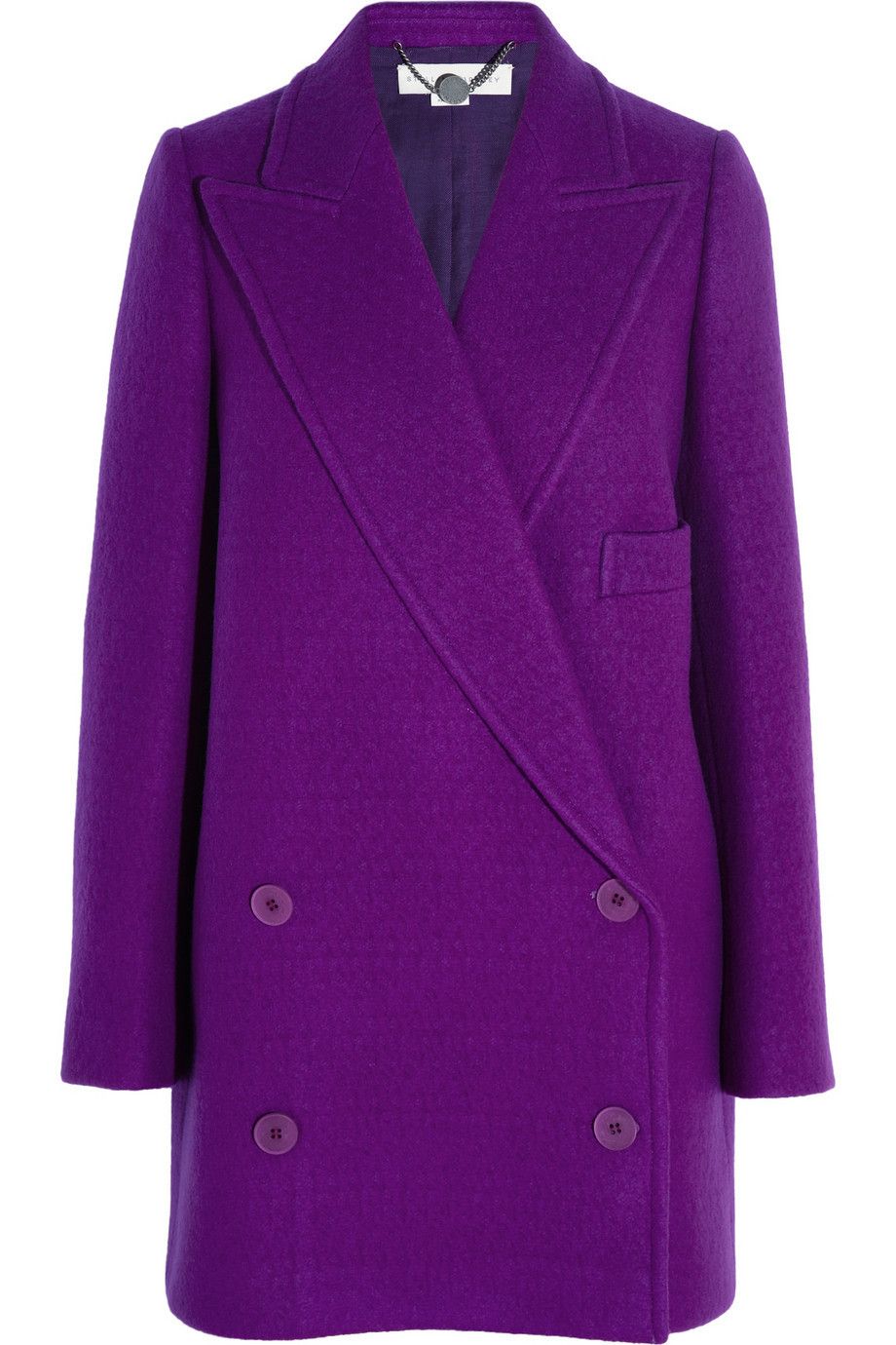 Clothing, Coat, Collar, Sleeve, Textile, Purple, Magenta, Violet, Outerwear, Blazer, 