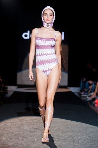 Shoulder, Fashion, Fashion show, Thigh, Runway, Fashion model, Chest, Leotard, Model, Fashion design, 