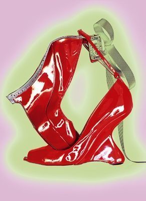 Red, Carmine, Latex, Artwork, Painting, Latex clothing, Illustration, Modern art, Drawing, 