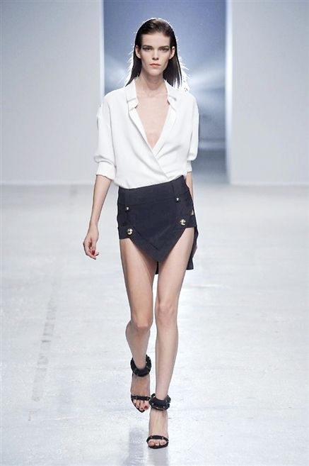 Clothing, Product, Skin, Sleeve, Shoulder, Human leg, Fashion show, Collar, Joint, White, 