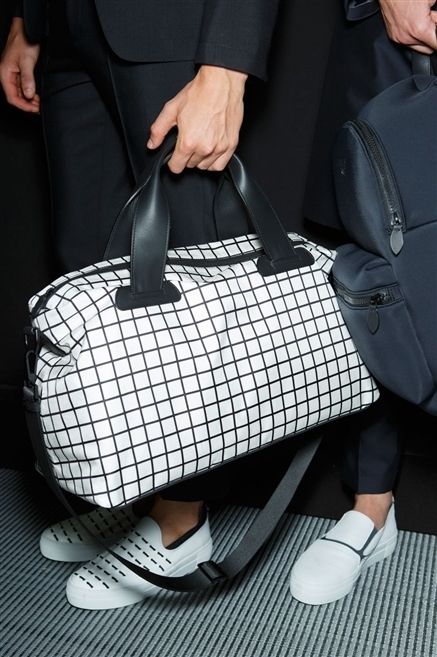 Bag, Outerwear, Style, Pattern, Luggage and bags, Leather, Street fashion, Pocket, Black-and-white, Baggage, 