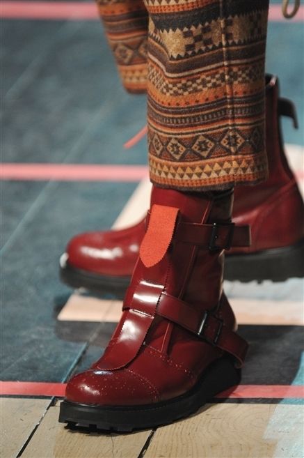 Red, Carmine, Maroon, Boot, Leather, 