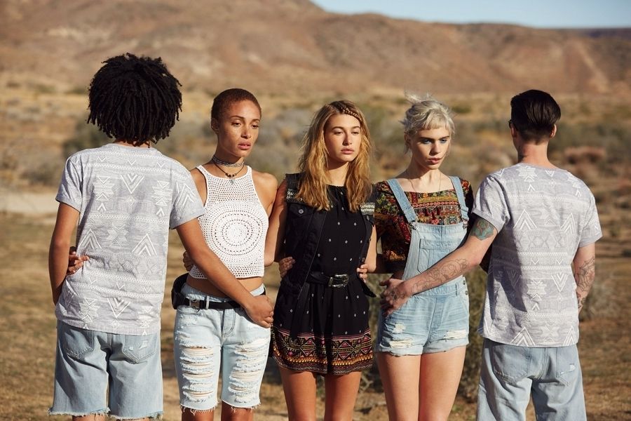 Hair, People, Social group, Denim, jean short, Summer, Shorts, People in nature, Youth, Friendship, 