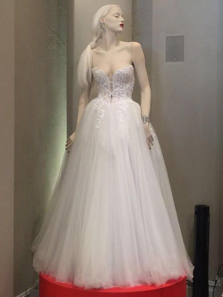 Clothing, Dress, Shoulder, Textile, Bridal clothing, Formal wear, Gown, One-piece garment, Fashion, Wedding dress, 