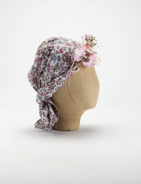Beige, Creative arts, Artificial flower, Bonnet, Pattern, 
