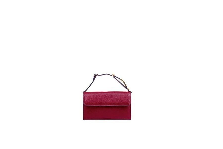 Bag, Carmine, Luggage and bags, Shoulder bag, Maroon, Coquelicot, Leather, 