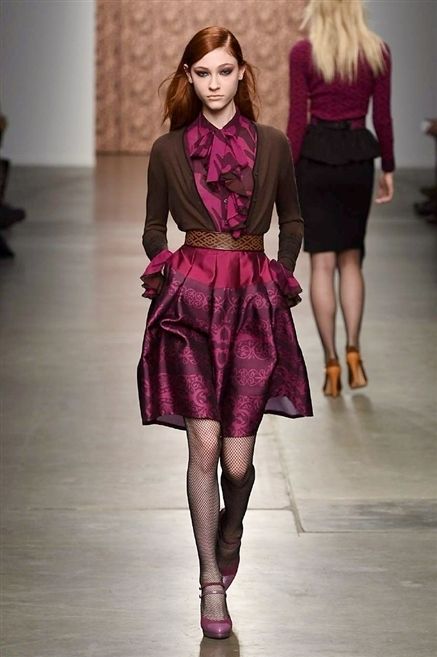 Clothing, Fashion show, Shoulder, Textile, Joint, Outerwear, Magenta, Pink, Style, Fashion model, 