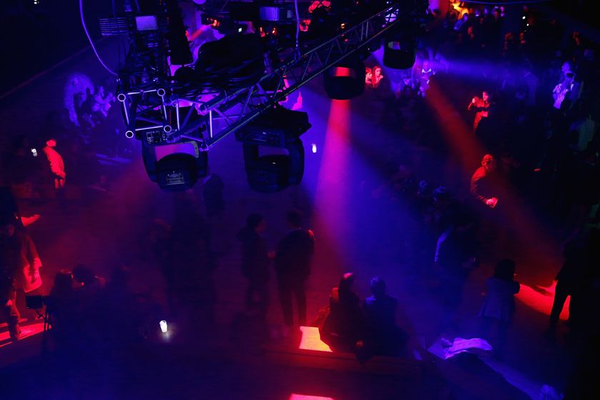 Music, Entertainment, Magenta, Purple, Music venue, Violet, Stage, Visual effect lighting, Party, Electricity, 