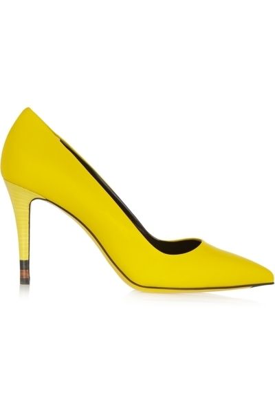 Yellow, Tan, Beige, Basic pump, High heels, Court shoe, Fashion design, Dress shoe, Strap, Leather, 