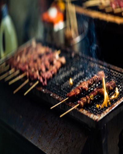 Barbecue grill, Roasting, Food, Barbecue, Finger food, Cooking, Churrasco food, Cuisine, Grilling, Skewer, 