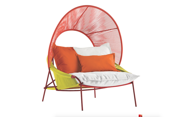 Product, Comfort, Red, Furniture, Orange, Peach, Armrest, Outdoor furniture, Futon pad, Plastic, 